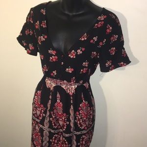 Aeropostale Woman’s DeepV Marisa Print Dress Small